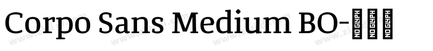 Corpo Sans Medium BO字体转换